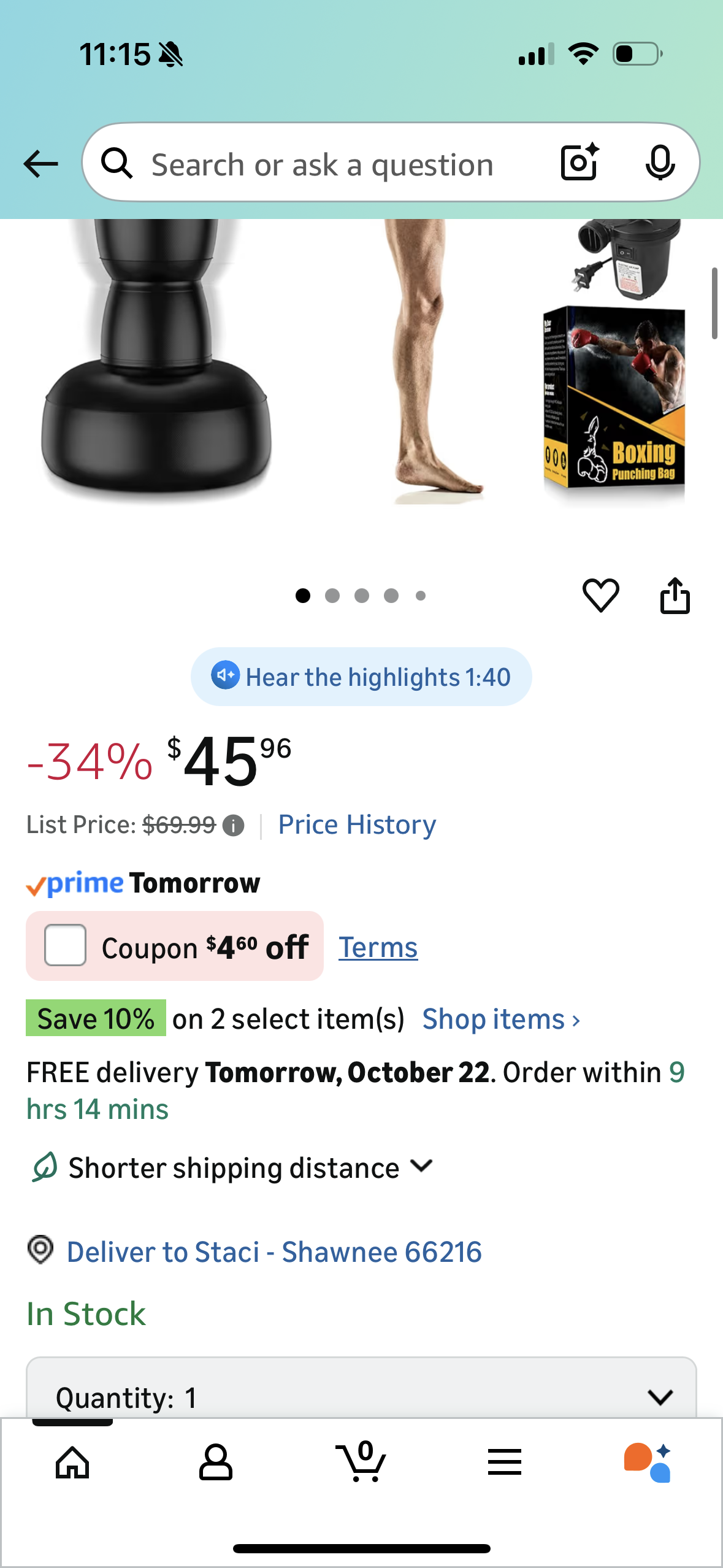 71" Heavy Standing Punching Bag for Adults Teens, Thickened Freestanding Punching Bag with Boxing Gloves and Automatic Pump, Inflatable Boxing Bag with Stand for Training MMA Thai Taekwondo Fitness