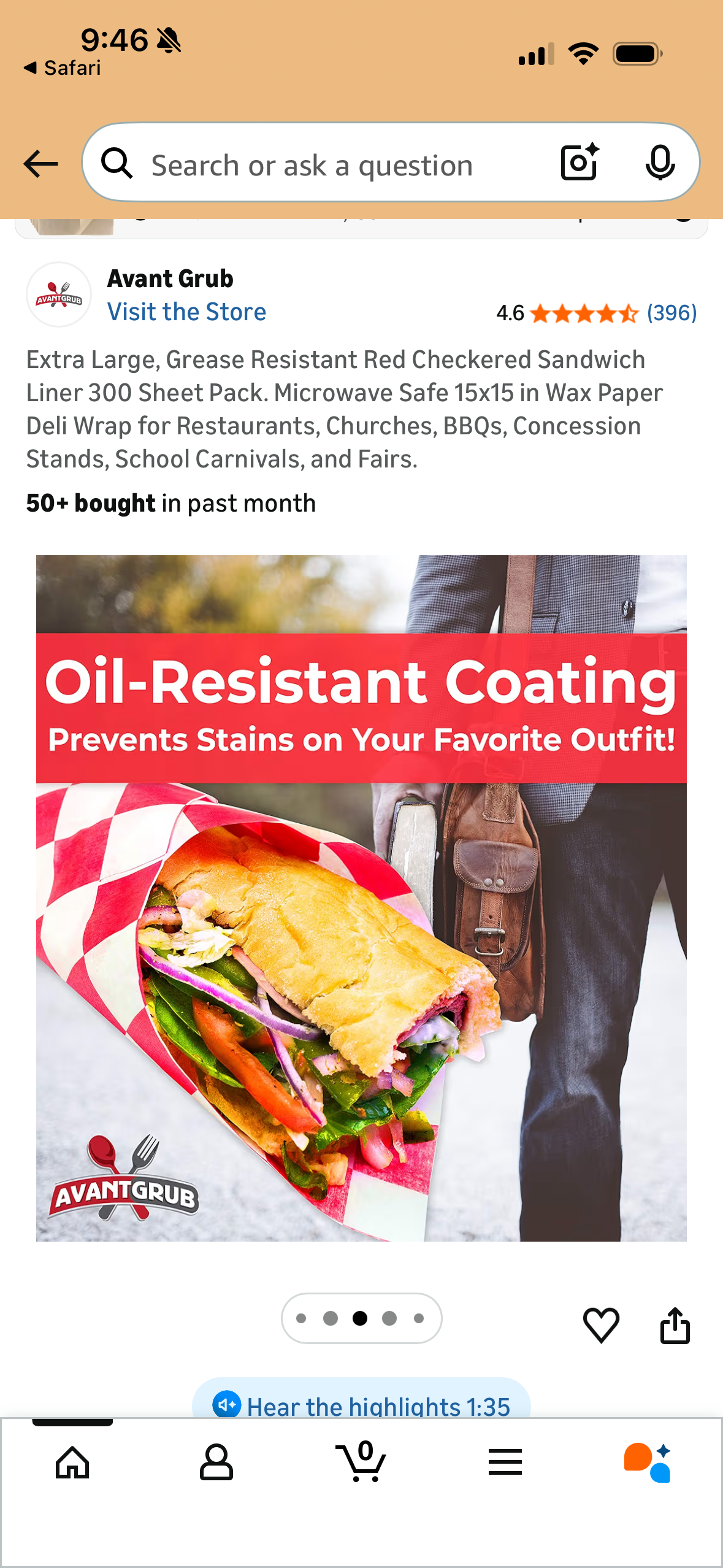 Extra Large, Grease Resistant Red Checkered Sandwich Liner 300 Sheet Pack. Microwave Safe 15x15 in Wax Paper Deli Wrap for Restaurants, Churches, BBQs, Concession Stands, School Carnivals, and Fairs.