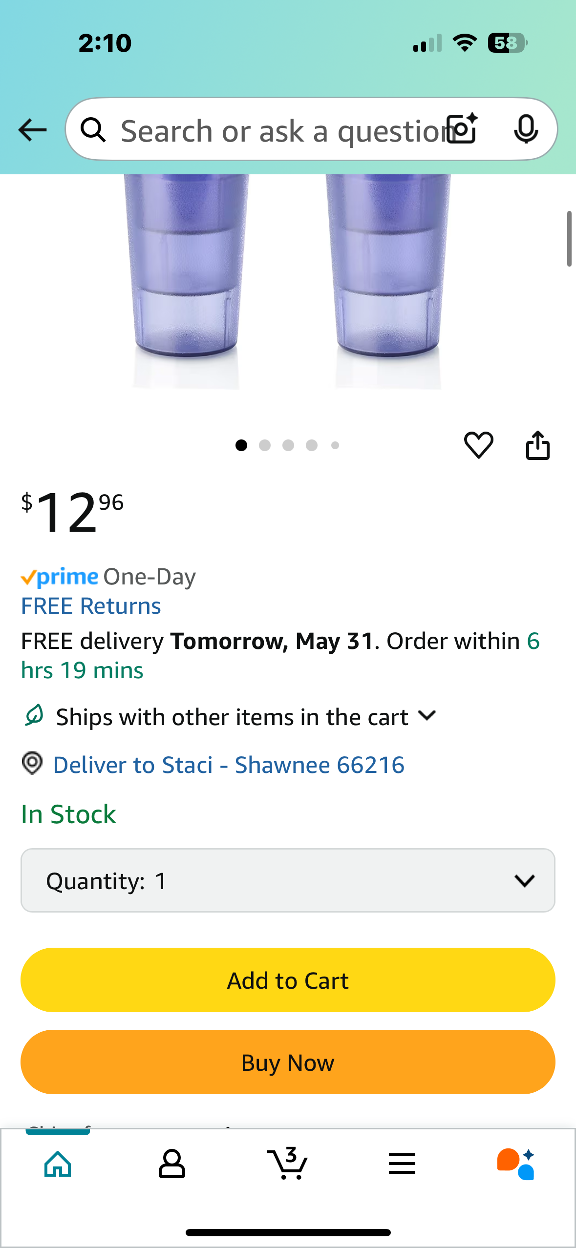New Star Foodservice | Restaurant-Grade Beverage Tumblers (Blue (Set of 12), 5 oz