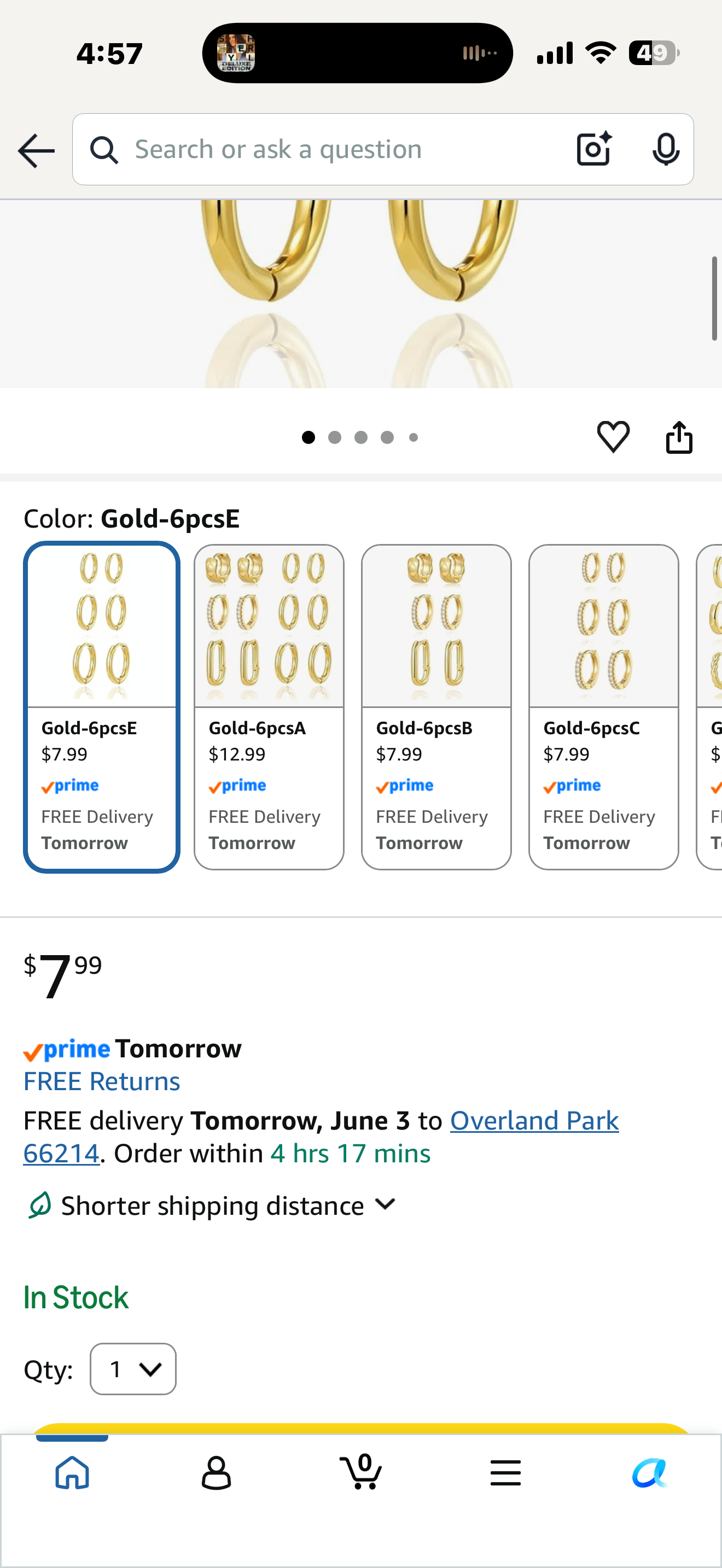 3 Pairs Gold Hoop Earrings Set 14k Gold Plated Huggie Silver Hoop Earrings Hypoallergenic Everyday Jewelry for Multiple Piercing for Women