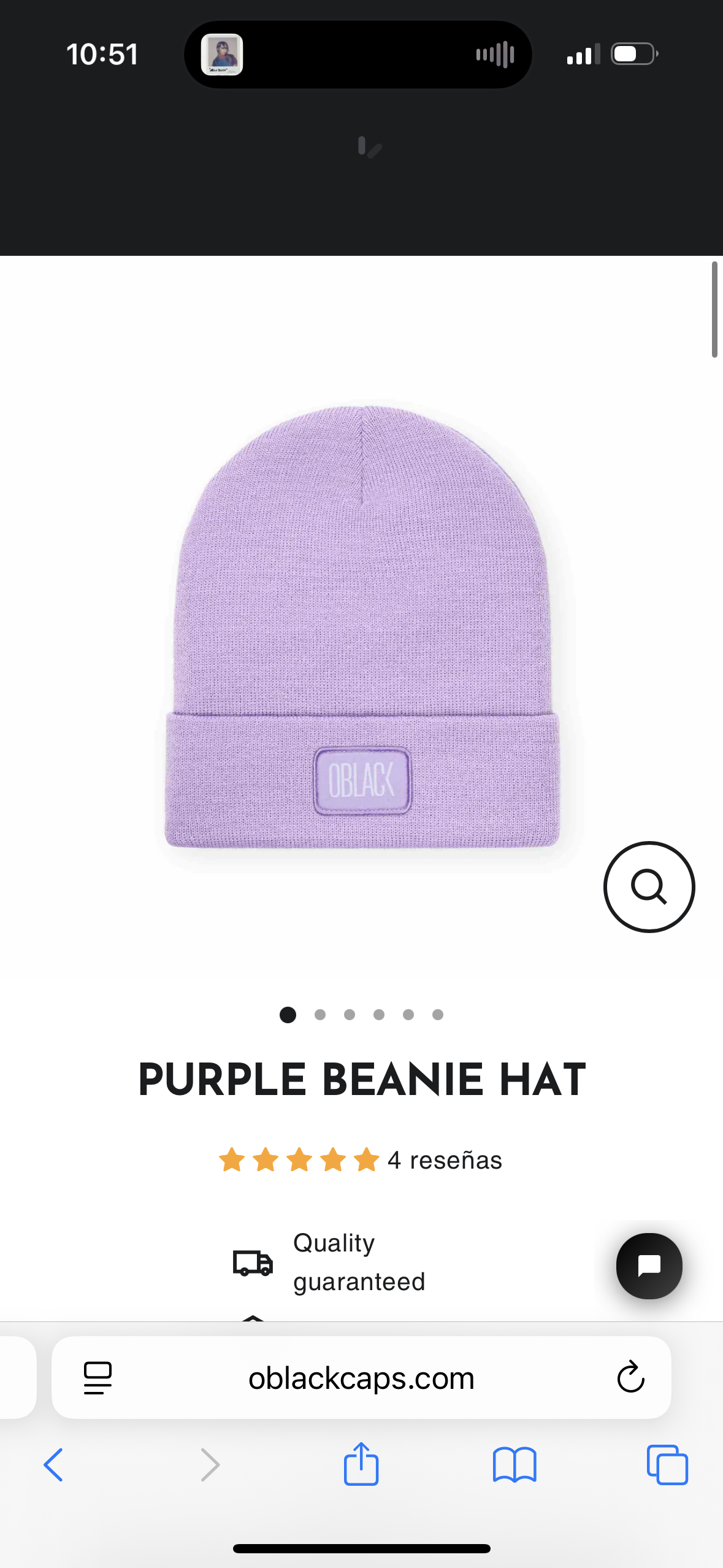 Oblack Purple Beanie Hat