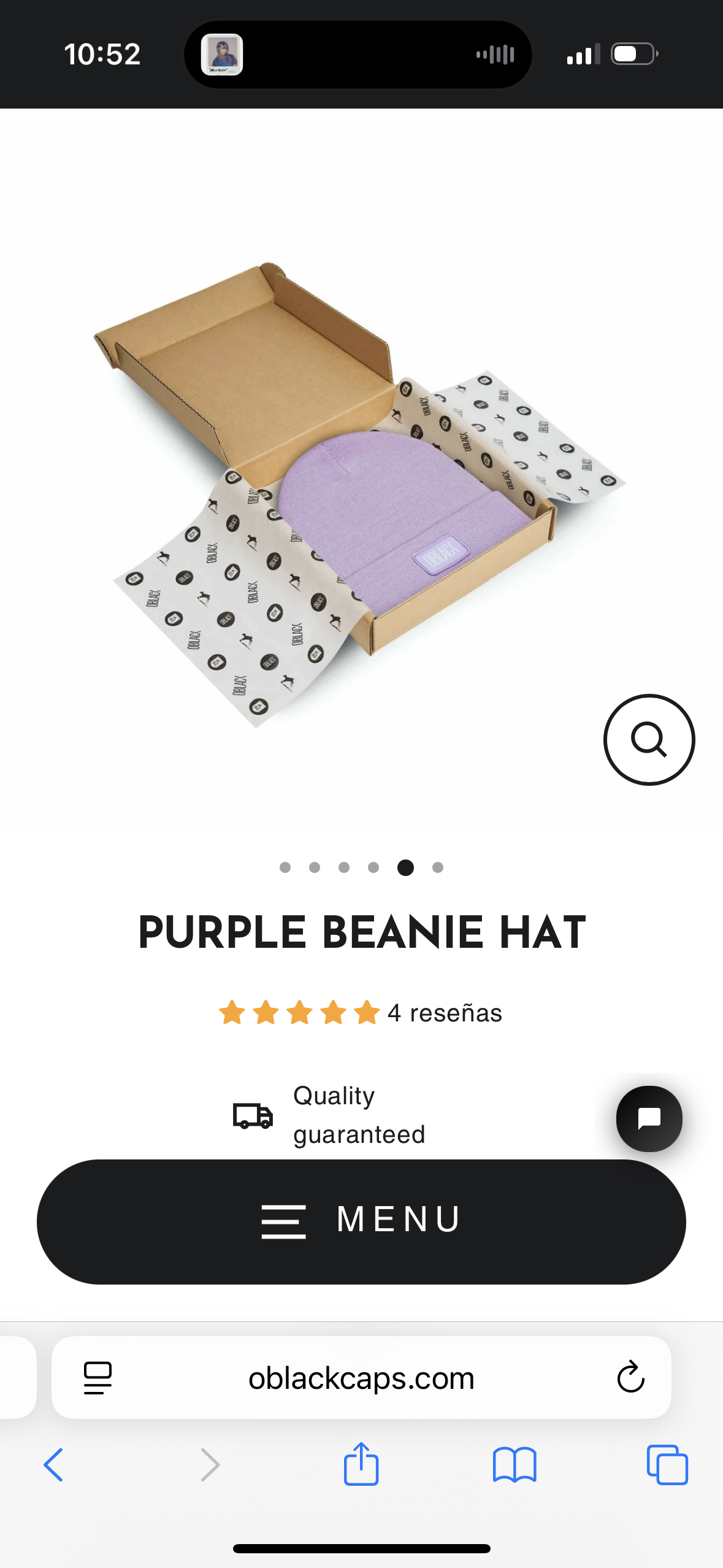 Oblack Purple Beanie Hat