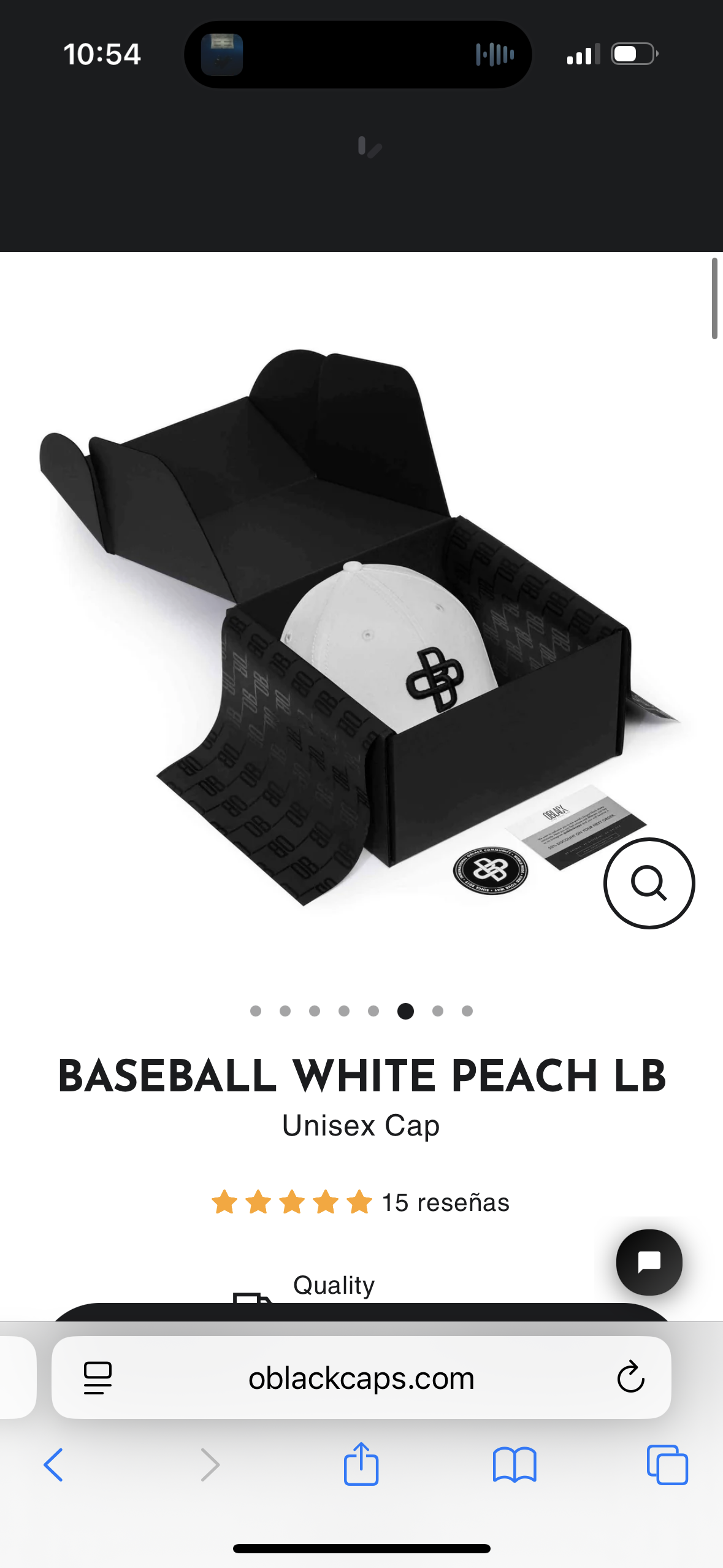 Oblack Baseball Cap White Peach LB