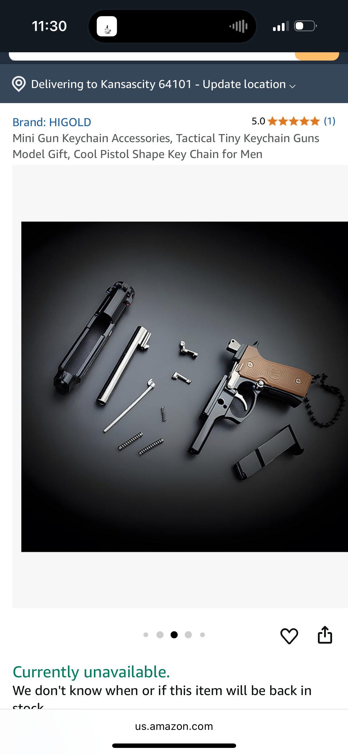 Mini Gun Keychain Accessories, Tactical Tiny Keychain Guns Model Gift, Cool Pistol Shape Key Chain for Men