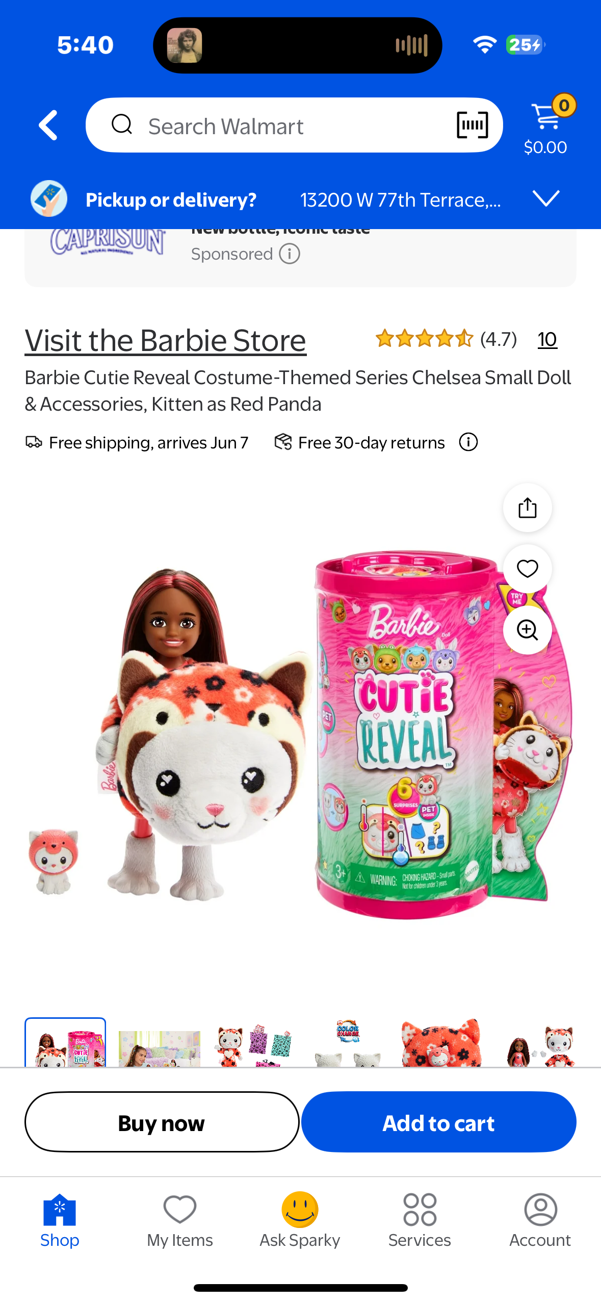 Barbie Cutie Reveal Costume-Themed Series Chelsea Small Doll & Accessories, Kitten as Red Panda