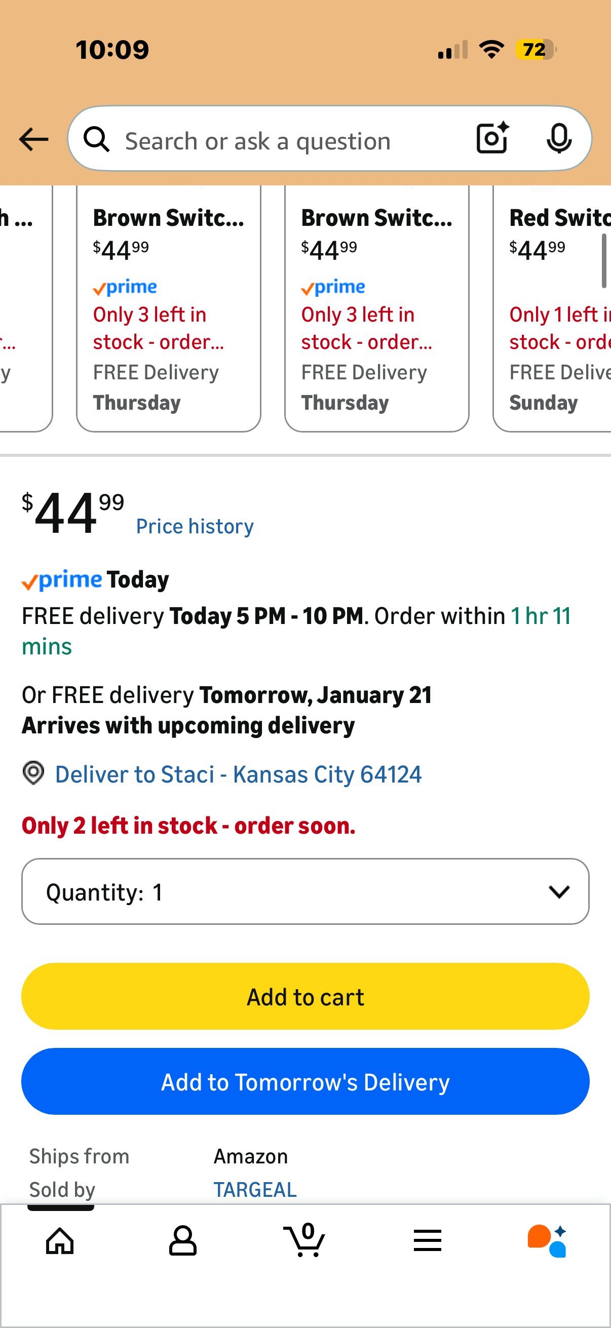 targeal 60% Mechanical Gaming Keyboard - 61 Keys Yellow Switch Quiet Office Computer Keyboard - Multi Color RGB Rainbow Led Backlit - Programmable for PC/Windows/Mac/Gamer - USB Wired - White