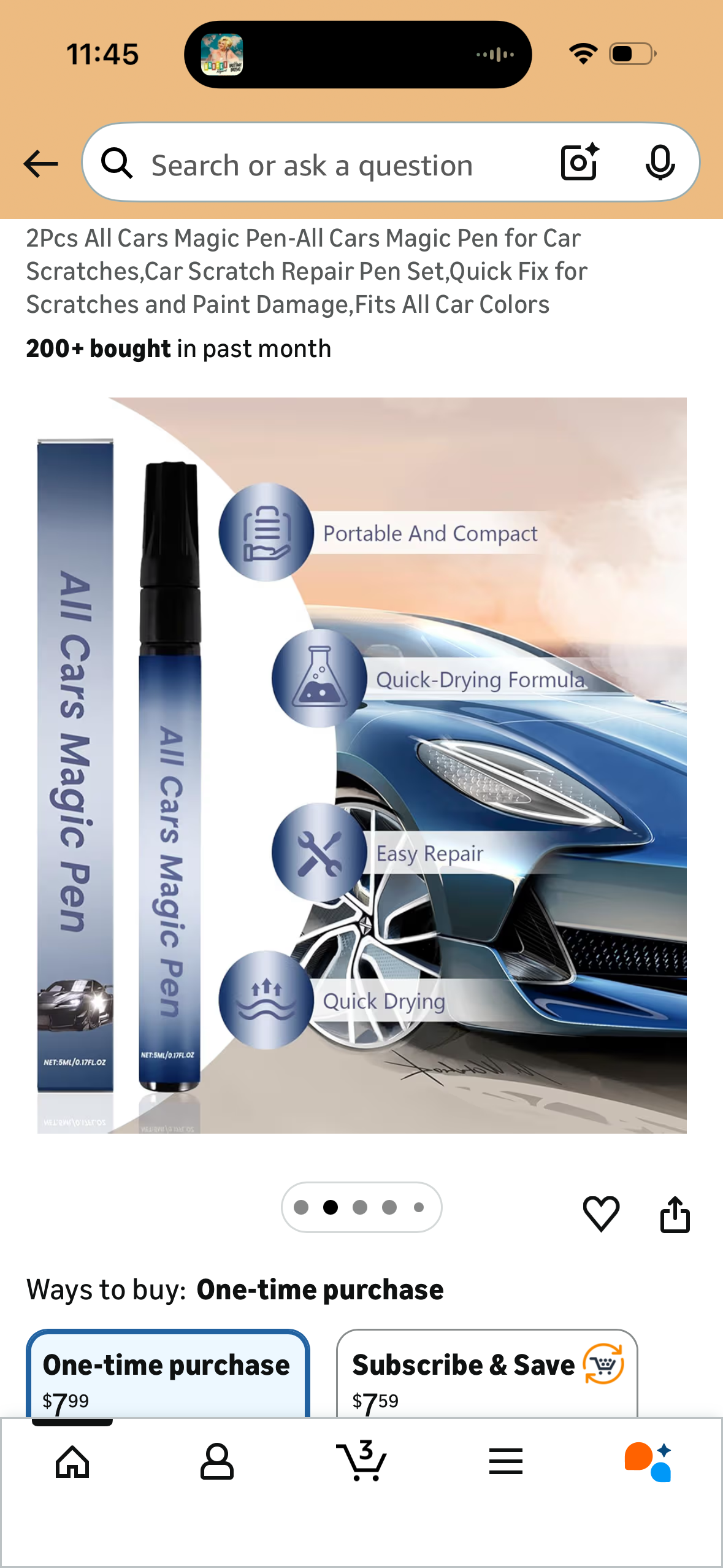 2Pcs All Cars Magic Pen-All Cars Magic Pen for Car Scratches,Car Scratch Repair Pen Set,Quick Fix for Scratches and Paint Damage,Fits All Car Colors