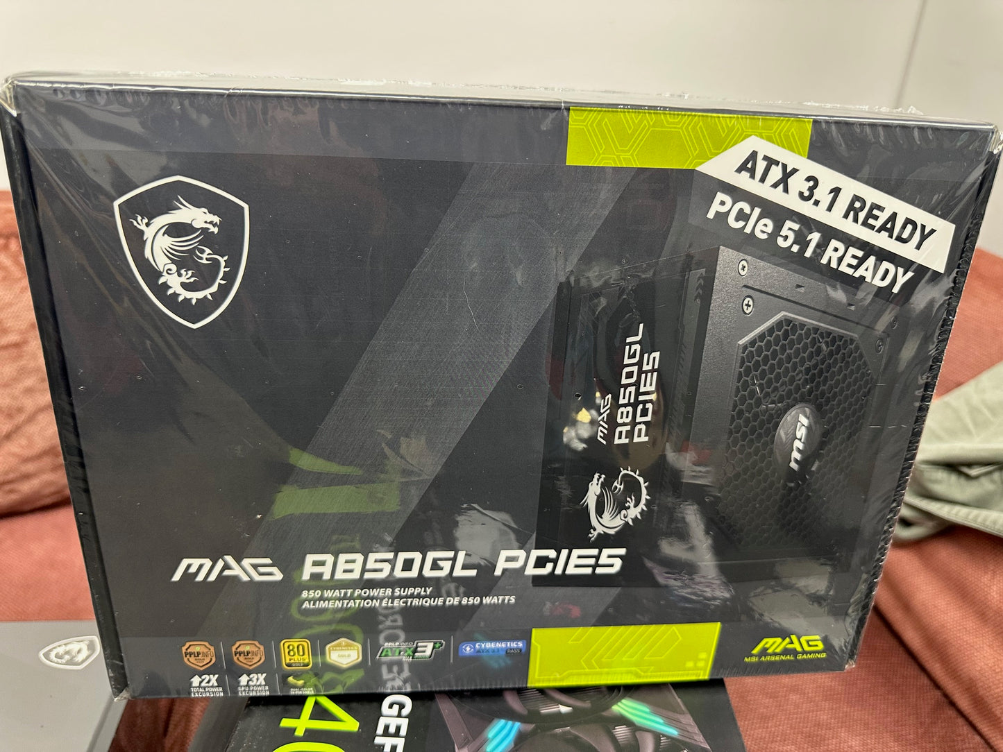 MSI MAG A850GL PCIE5, Fully Modular Compact Gaming 850W Power Supply, 80+ Gold, ATX 3.1 & PCIe 5.1 Ready, Native Dual-Color 12V-2x6 Cable, 10 Year Warranty