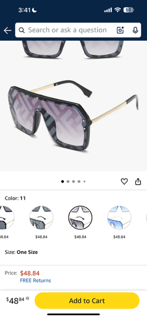 Oversize Sunglasses Mirror Gradient