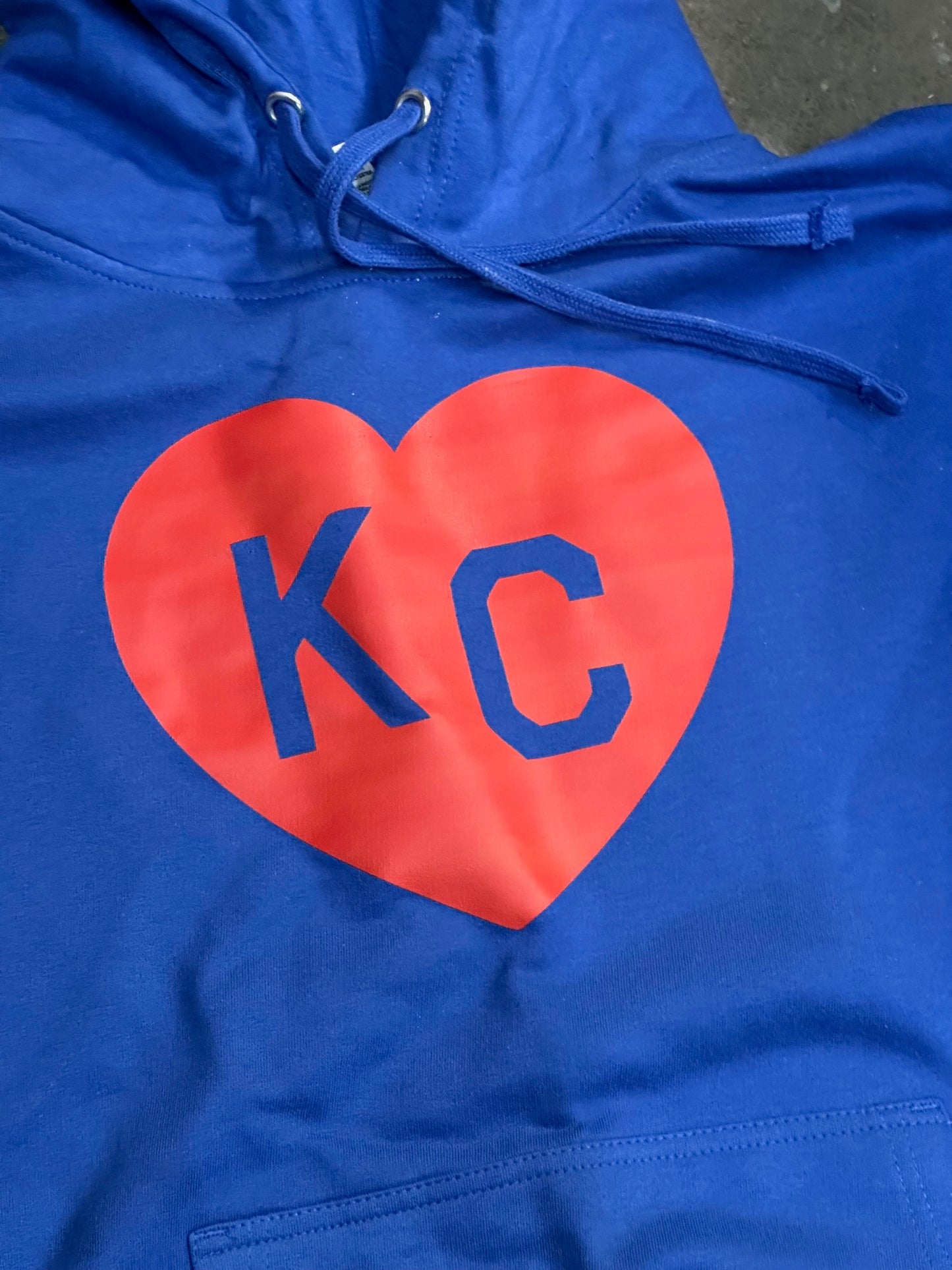 KC Red Heart - Kansas City Hooded Sweatshirt (Royal Blue)