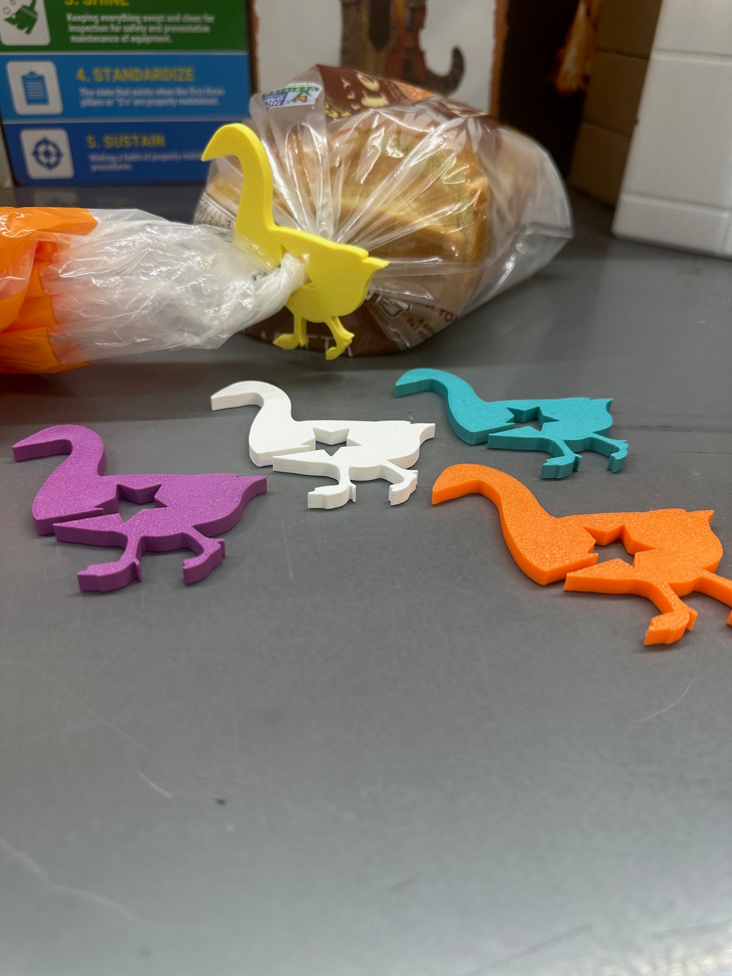 5-Pack Duck Funny Bread Bag Clips