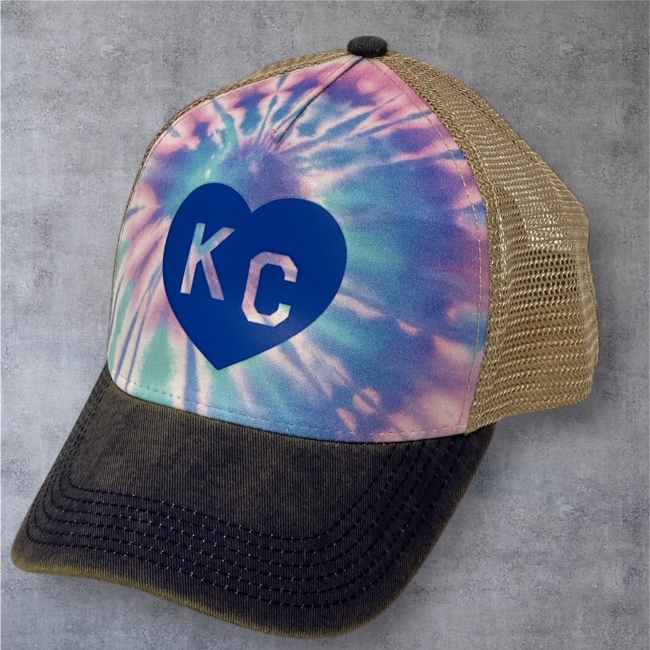 Tie-Dye KC Heart Soft Trucker Hat