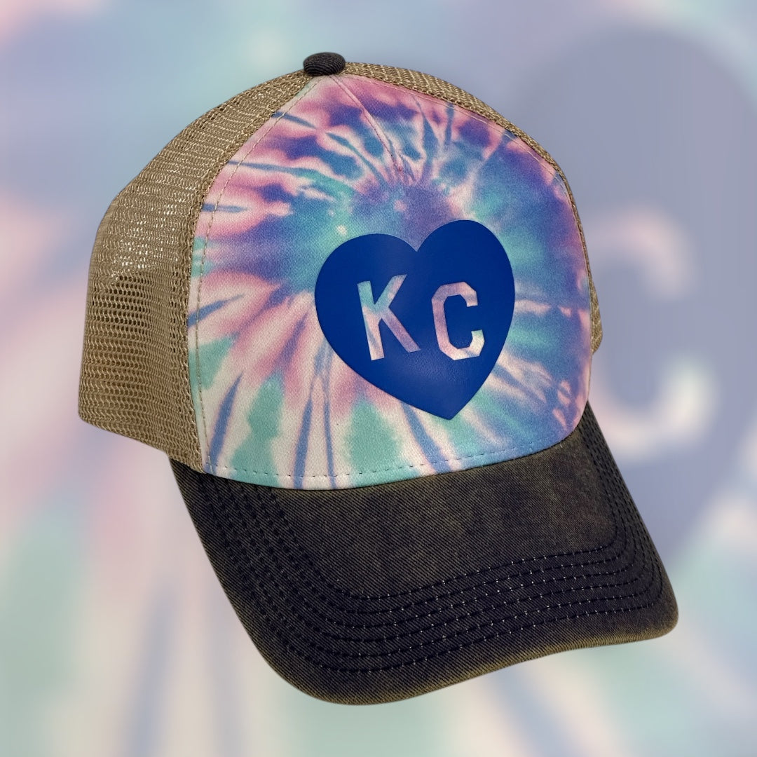 Tie-Dye KC Heart Soft Trucker Hat