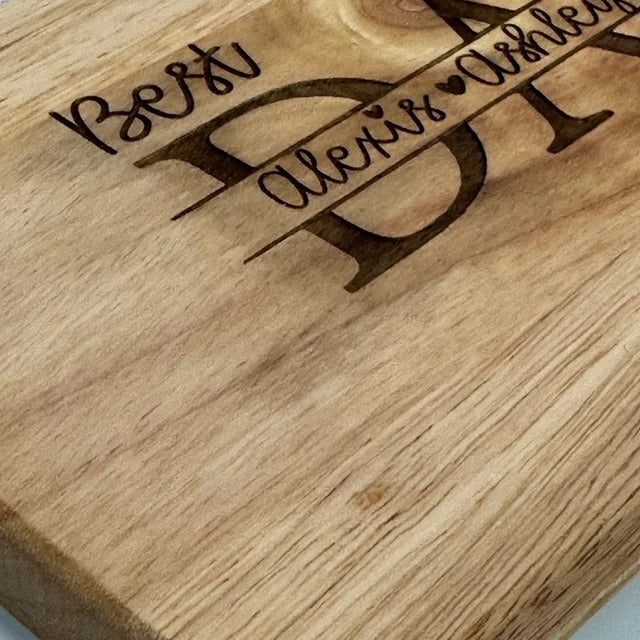 Personalized Best Dad Ever Wood Cutting/Charcuterie Board 13" x 5.5"