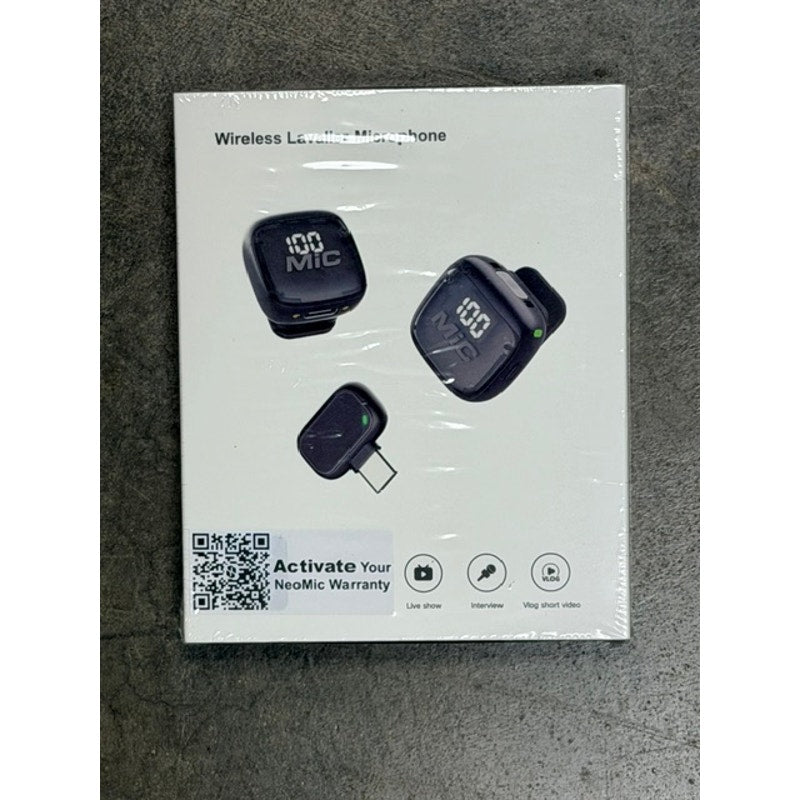 NeoMic Mini Wireless Microphone for iPhone&Android (1TX+USB-C RX)