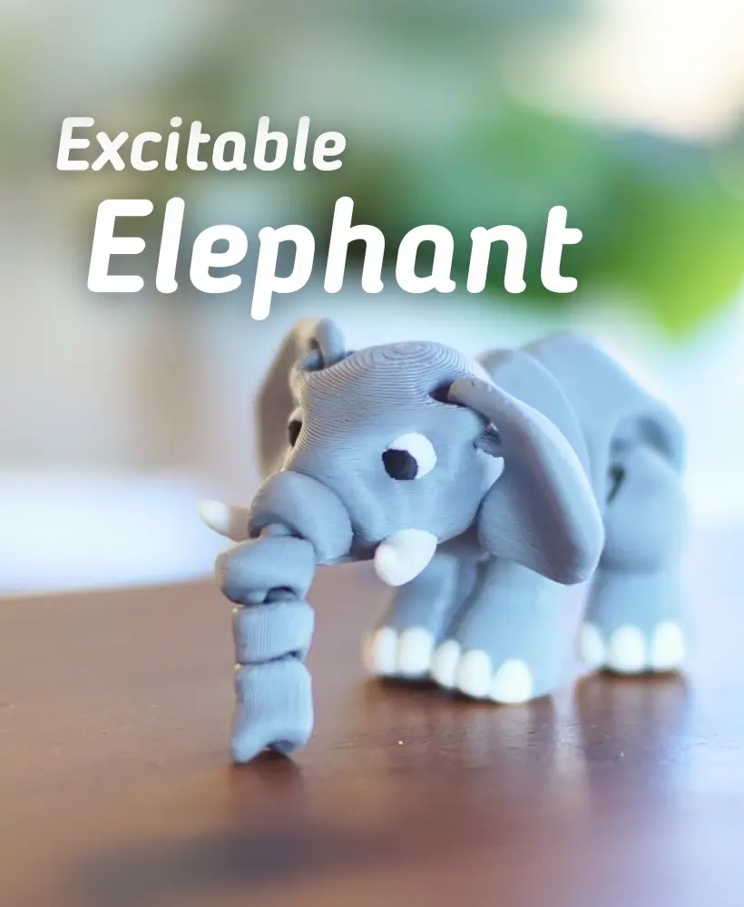 Excitable Elephant Articulating Fidget Toy