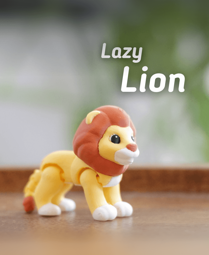 Lazy Lion Articulating Fidget Toy