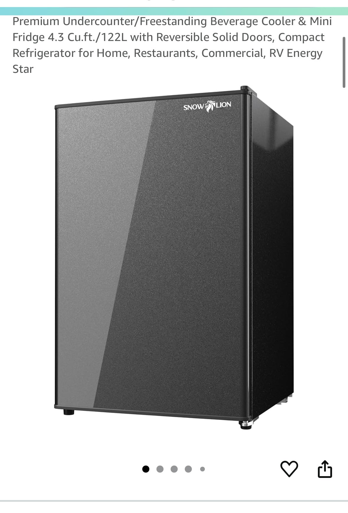 Premium Undercounter/Freestanding Beverage Cooler & Mini Fridge, 4.3 Cu.ft./122L with Reversible Solid Doors, Compact Refrigerator for Home, Restaurants, Commercial (R682)