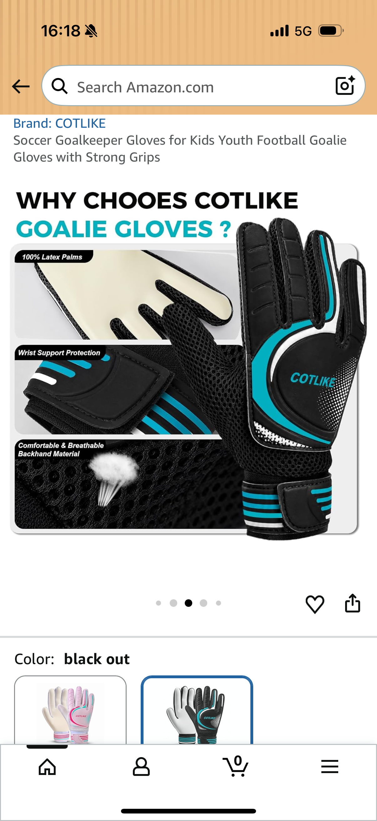 Soccer Goalkeeper Gloves for Kids Youth Football Goalie Gloves with Strong Grips Size: 7