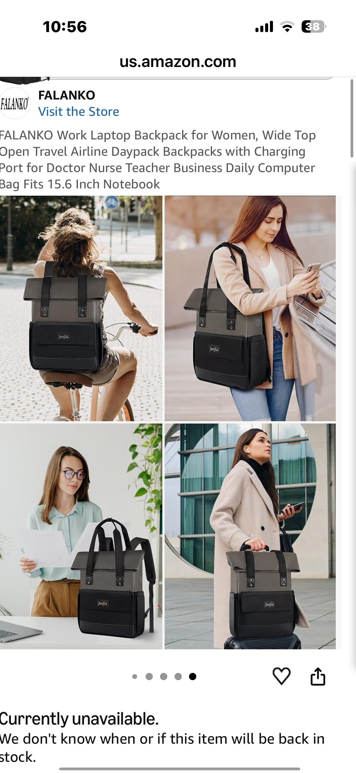 Laptop Backpack, Wide Top Open, Airline Friendly Daypack, Backpack with Charging Port for Business or Daily Use, Computer Bag Fits 15.6 Inch Notebook