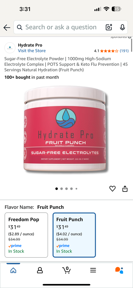 Hydrate Pro Electrolyte Powder (Lime) Expires 6/2027