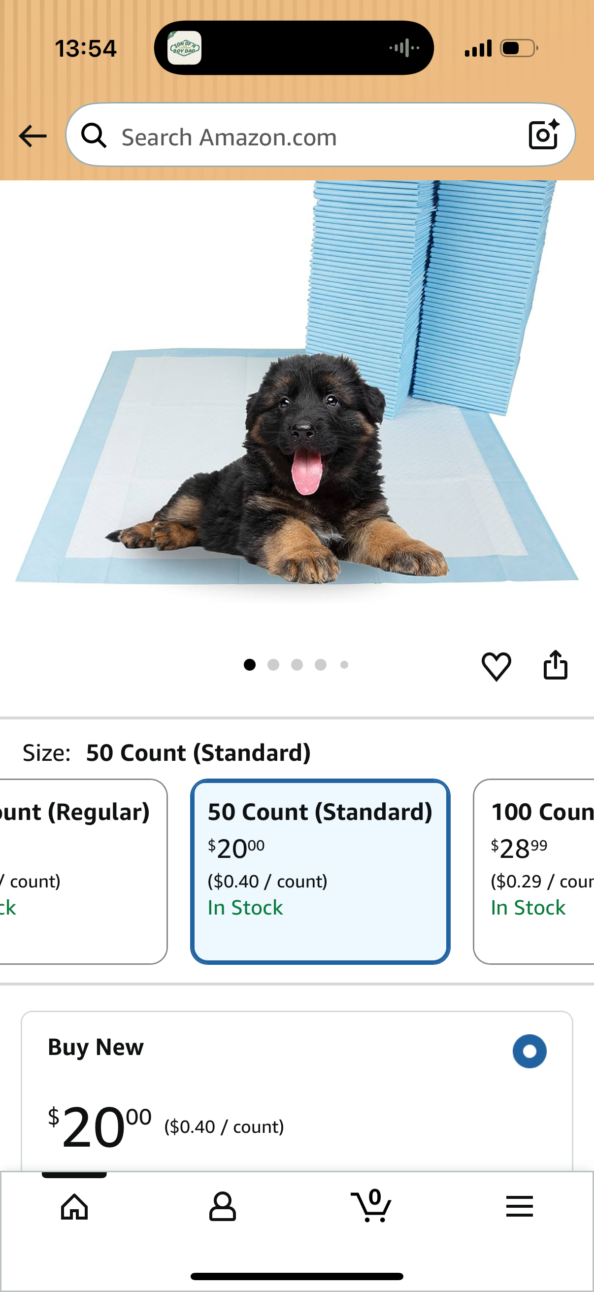 BV Puppy Pads Leak-Proof 50 Count 22"x 22" - Absorbent Pee Pads for Dogs with 6-Layer Design, Rapid Dry Sheet & Built-in Attractant - Dog Pad with Odor Control, Perfect for Puppies & Senior Dogs