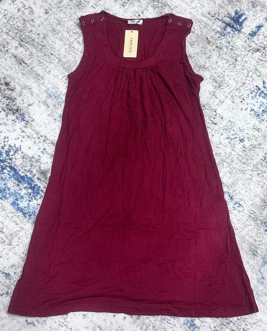 Women's Flowy Burgundy Summer Blouse For Summer (Size M)