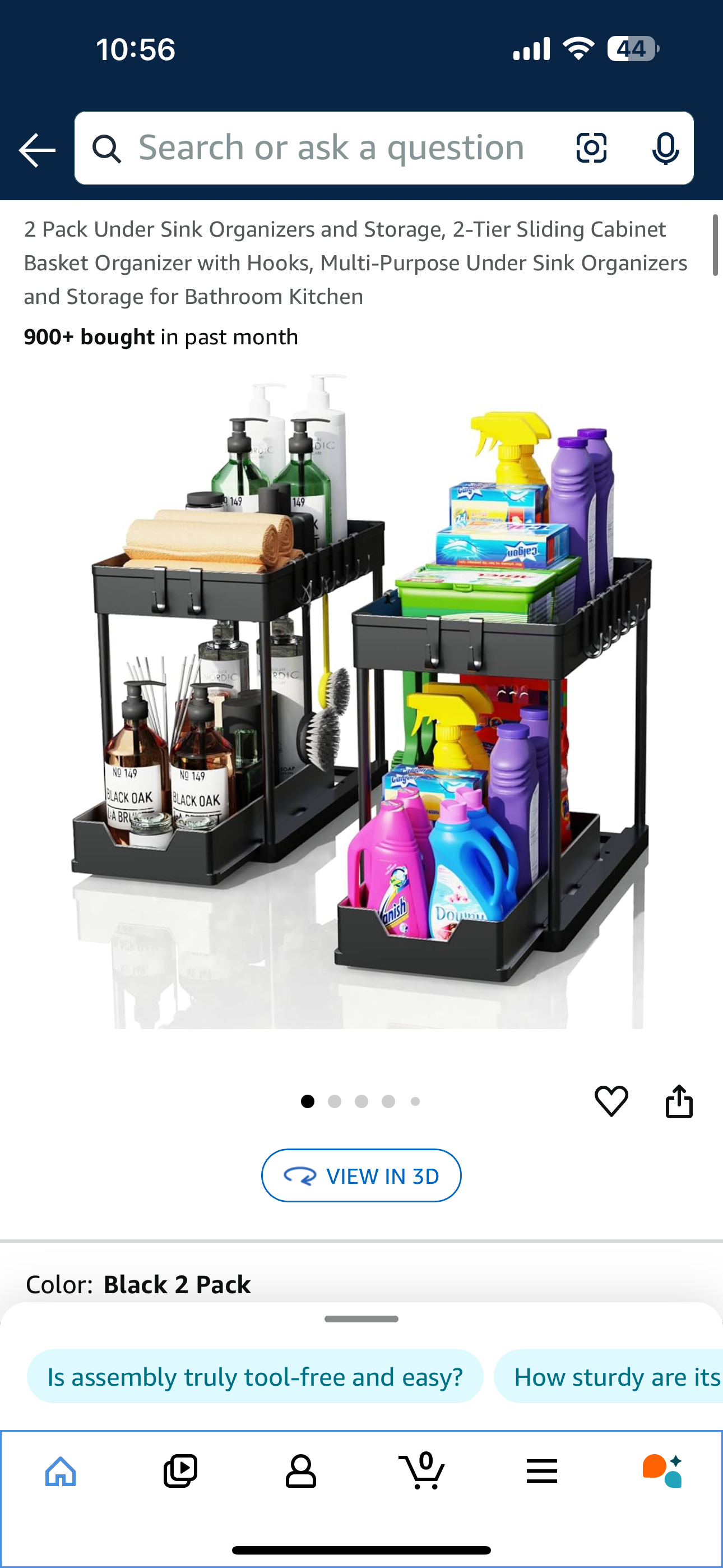 2 Pack Under Sink Organizer