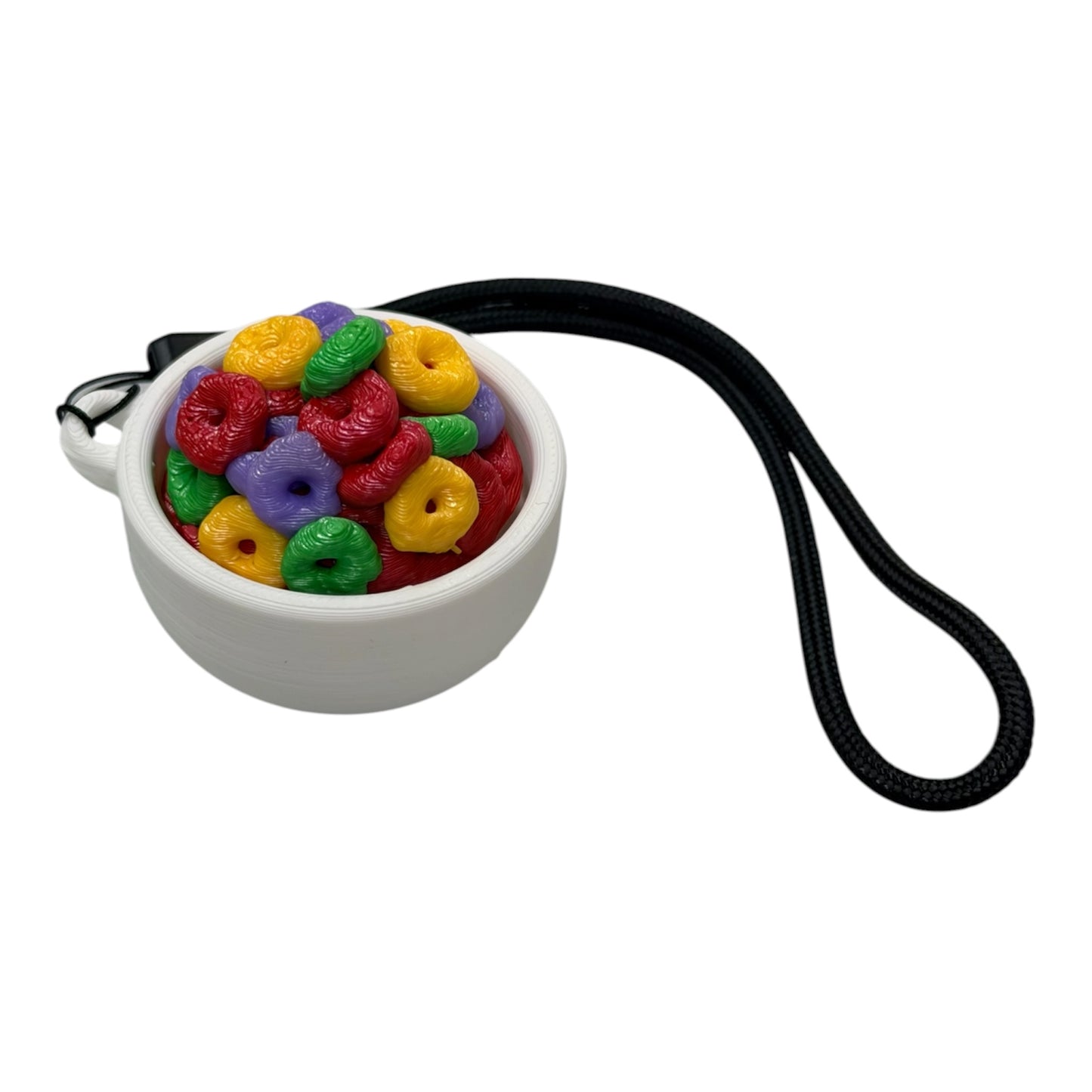 Fruity Cereal Bowl Sensory Clicker/Clicky Fidget Keychain