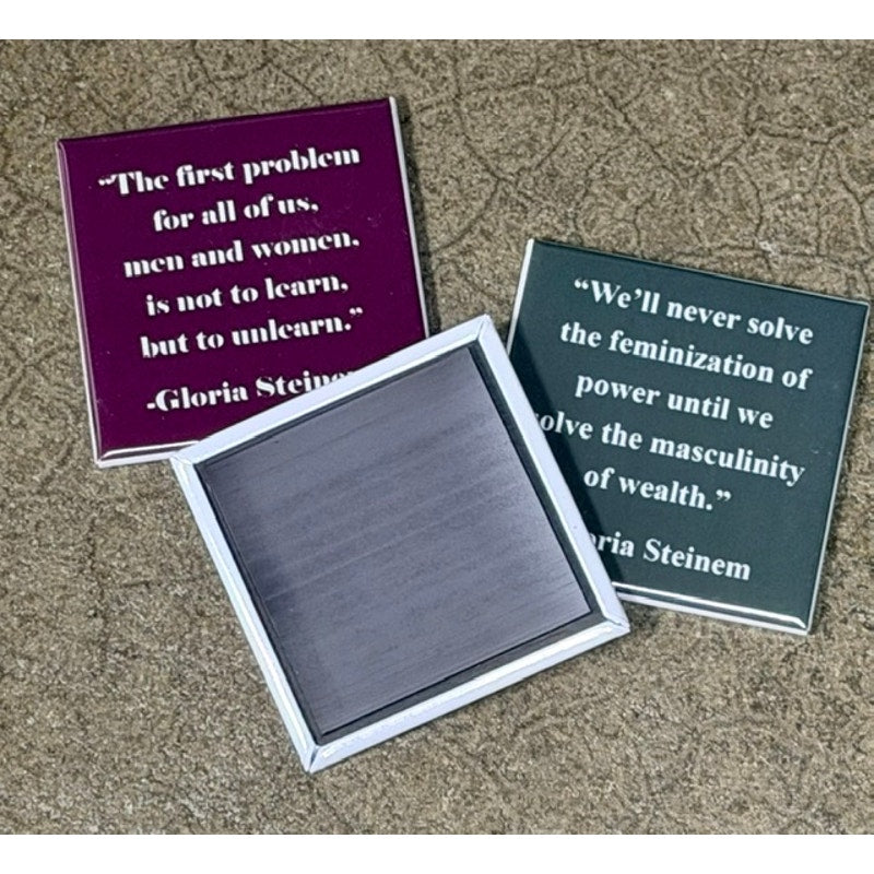 Gloria Steinem Quote Magnet Set 2x2 Magnets