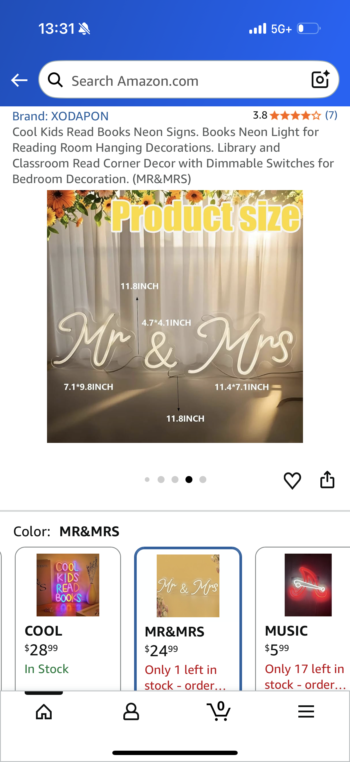 “Mr & Mrs” Neon Sign