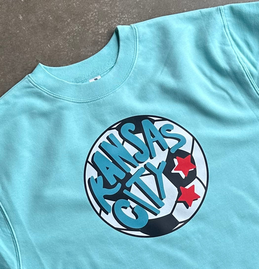 KC Soccer Ball - Kansas City Sweatshirt (Teal)