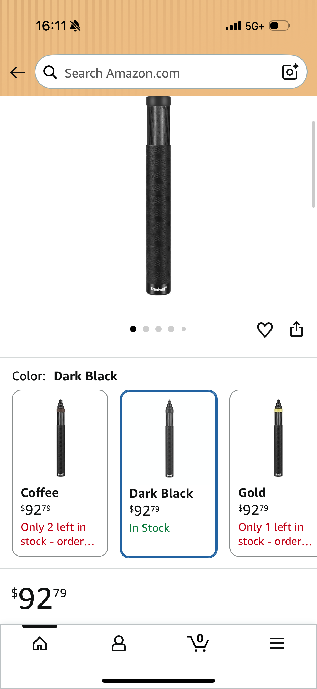 36cm Extended to 3m Carbon Fiber Invisible Selfie Stick for insta360 Insta 360 x5 x4 x3 x2 x Camera Accessories (Dark Black)