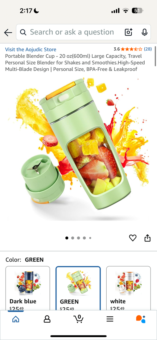 Portable Blender 20 Ounce