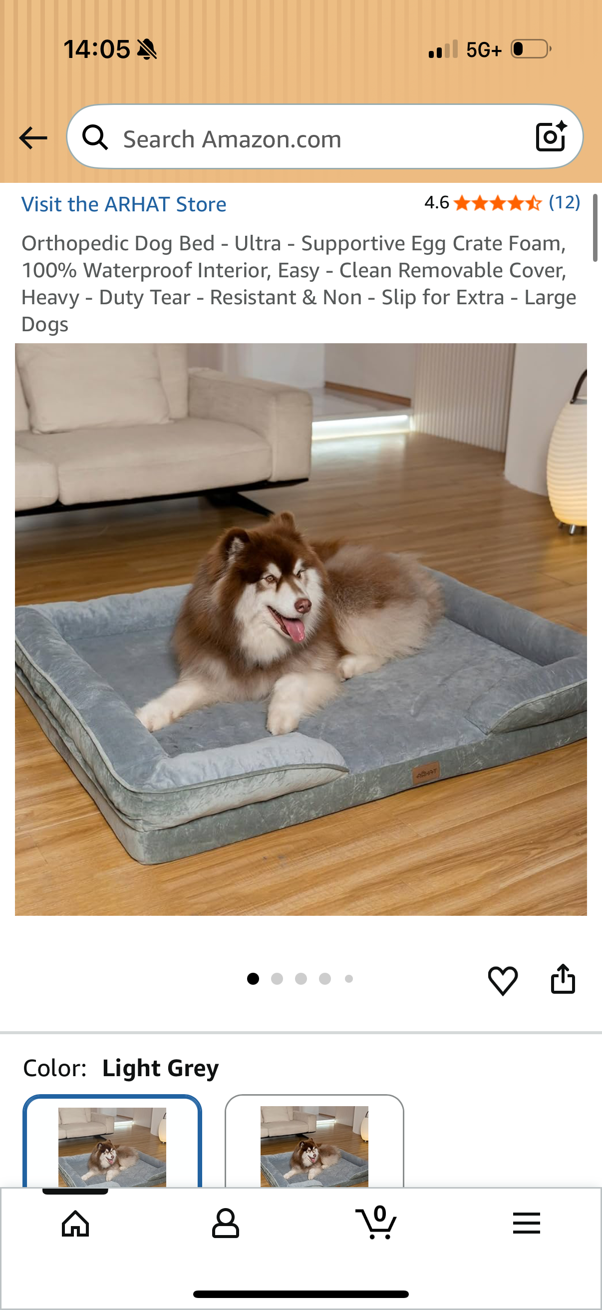 Orthopedic Dog Bed - Ultra - Supportive Egg Crate Foam, 100% Waterproof Interior, Easy - Clean Removable Cover, Heavy - Duty Tear - Resistant & Non - Slip - Deep Grey XL