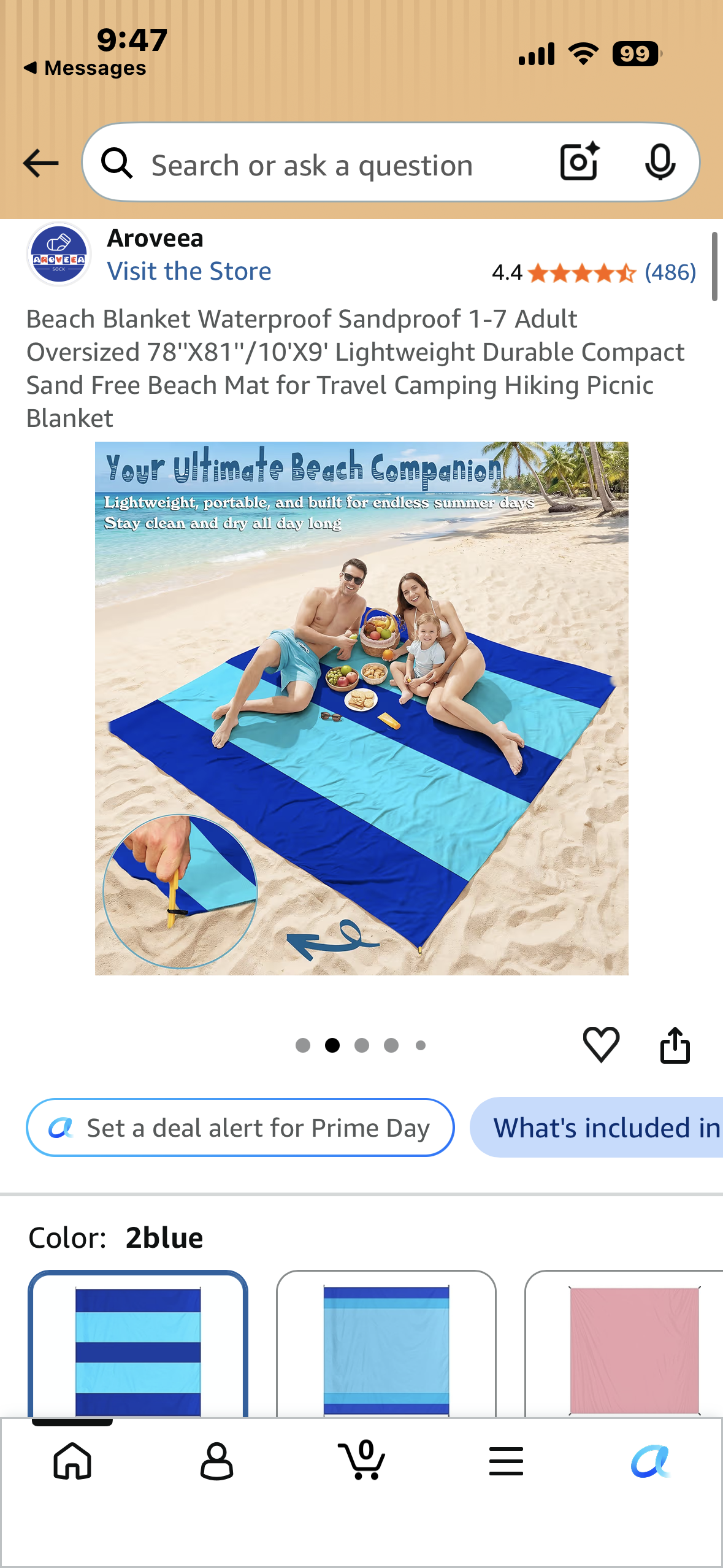 Beach Blanket Waterproof Sandproof 1-7 Adult Oversized 78''X81''/10'X9' Lightweight Durable Compact Sand Free Beach Mat for Travel Camping Hiking Picnic Blanket