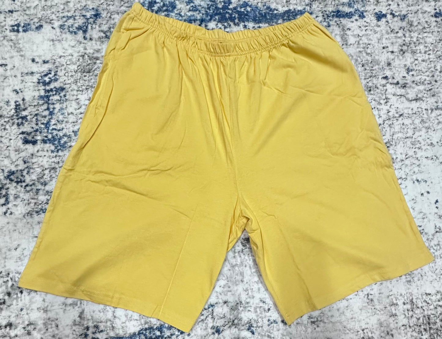 Women's Yellow Summer Soft Knit Shorts (Size XL)