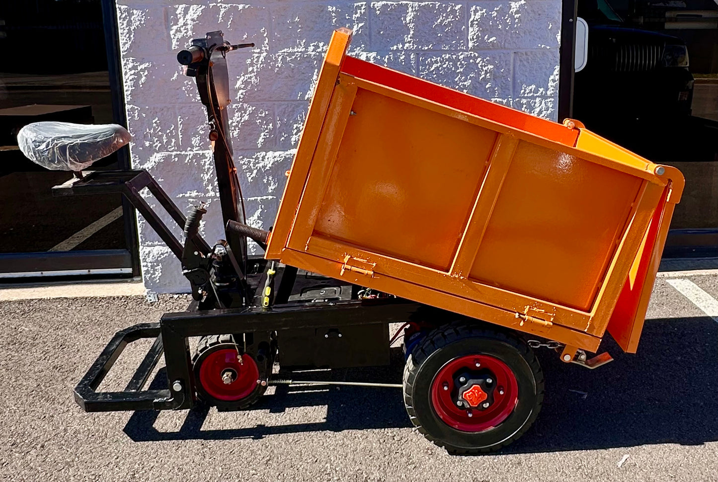 Arczorix [3-in-1] Electric Wheelbarrow Utility Cart, Electric Powered Cart 48V 20Ah 1000W Capacity 2205Lbs (One Ton), Material Hauler, Utility Cart Wagon (G876)