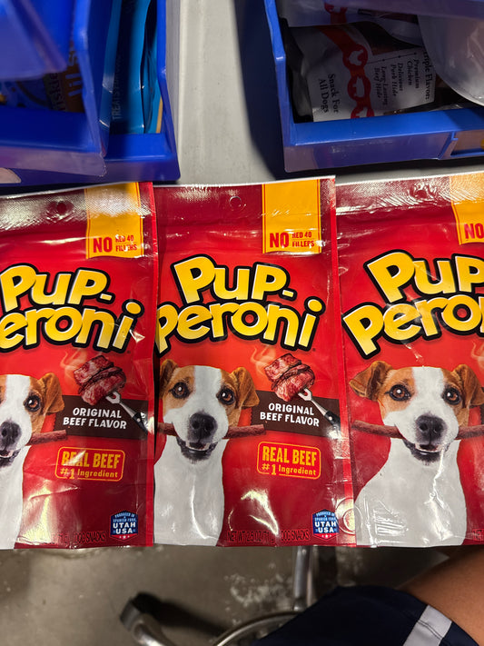 3 packets Pup-Peroni Original Beef Recipe Real Beef 2.5 oz