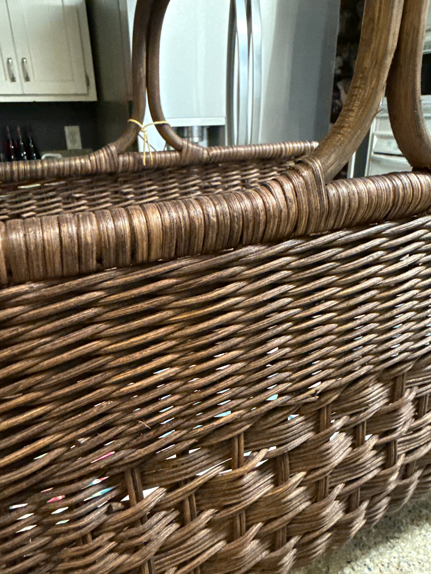 Threshold Studio McGee Rattan Firewood Carrier/Holder