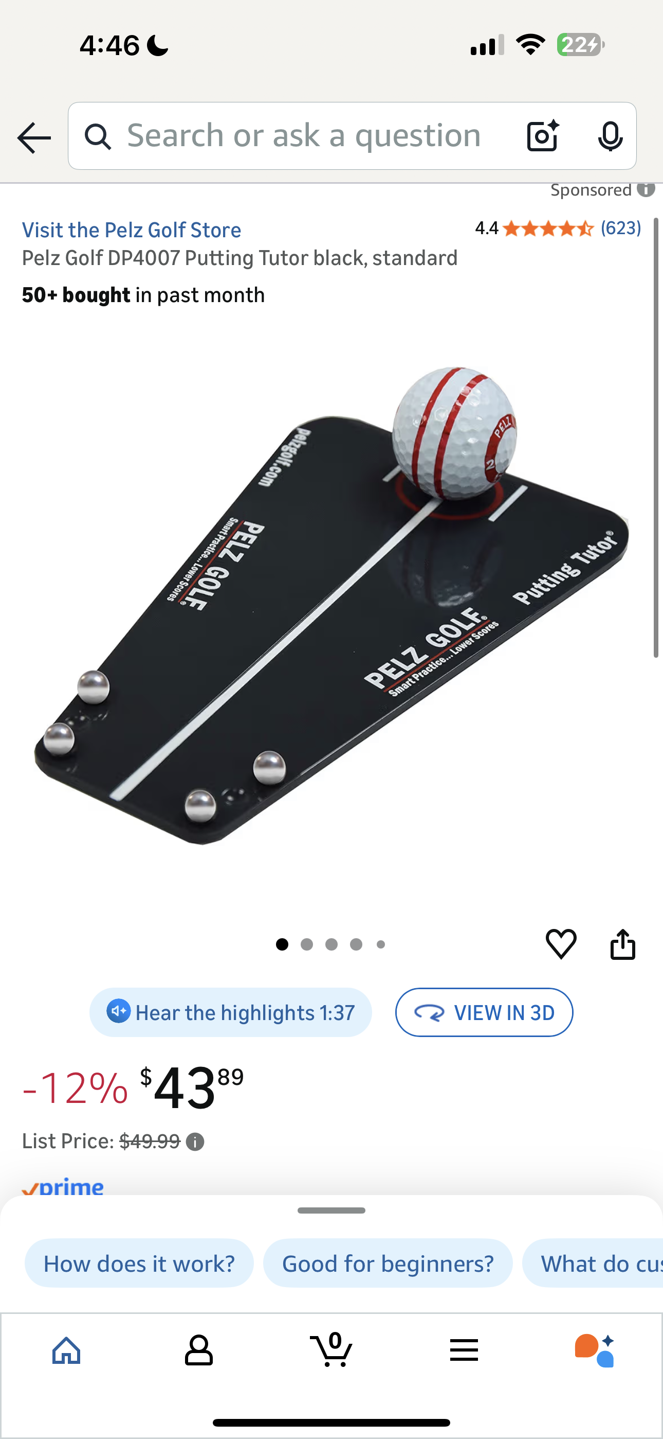 Pelz Golf Putting Trainer