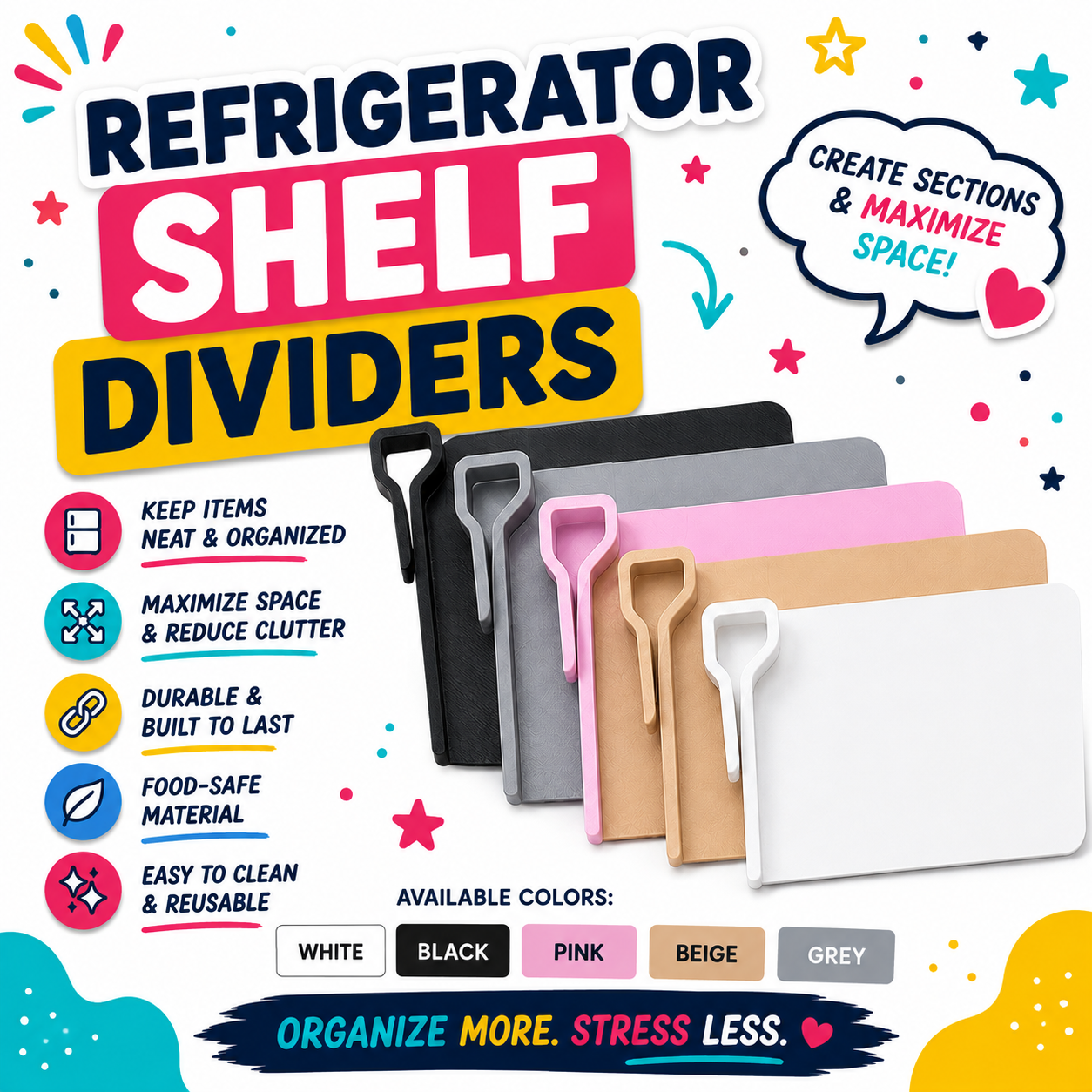 Refrigerator Shelf Divider