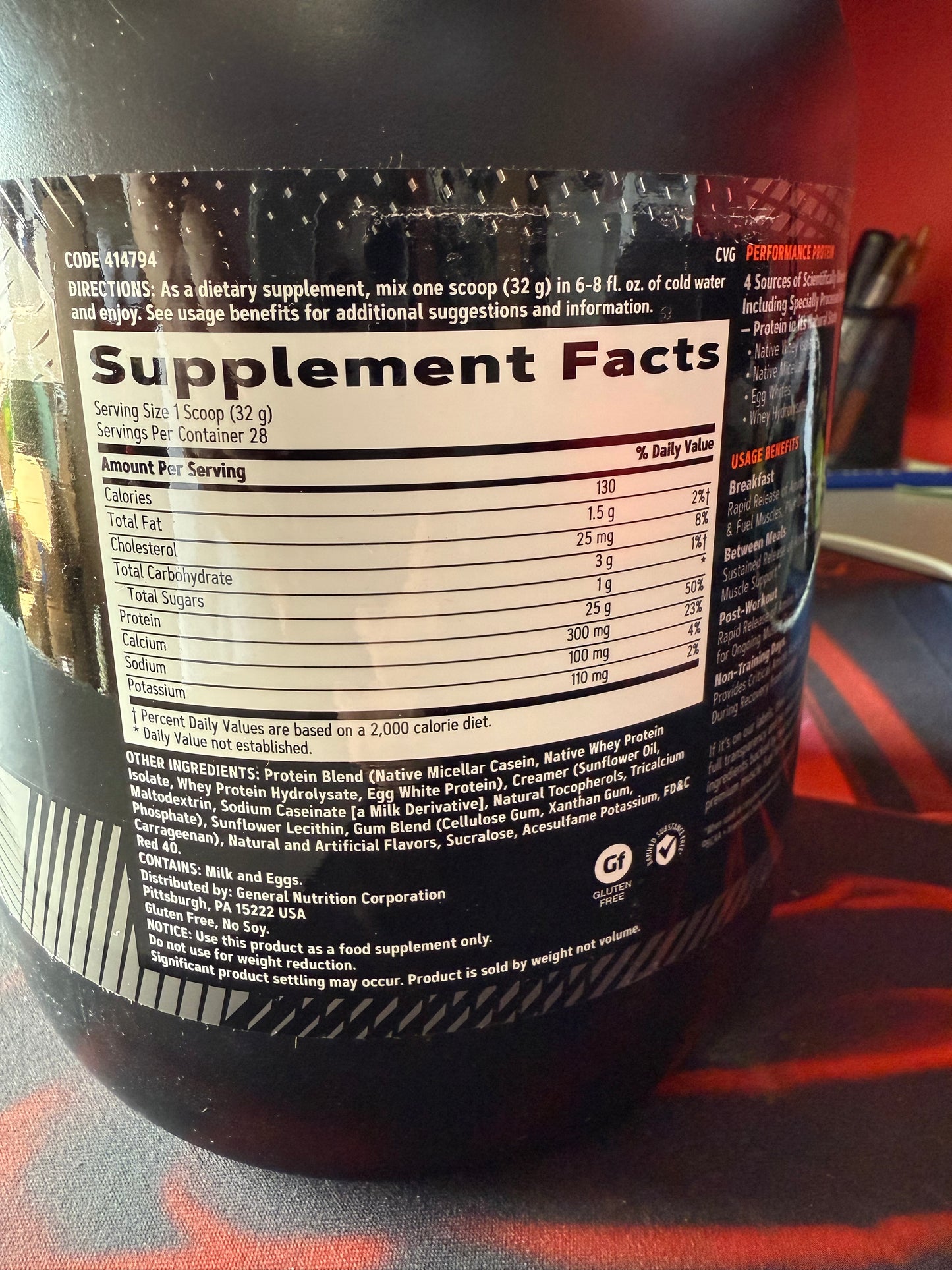 GNC AMP Sustained Protein Blend, Strawberry Milkshake BB: 7/31/2027
