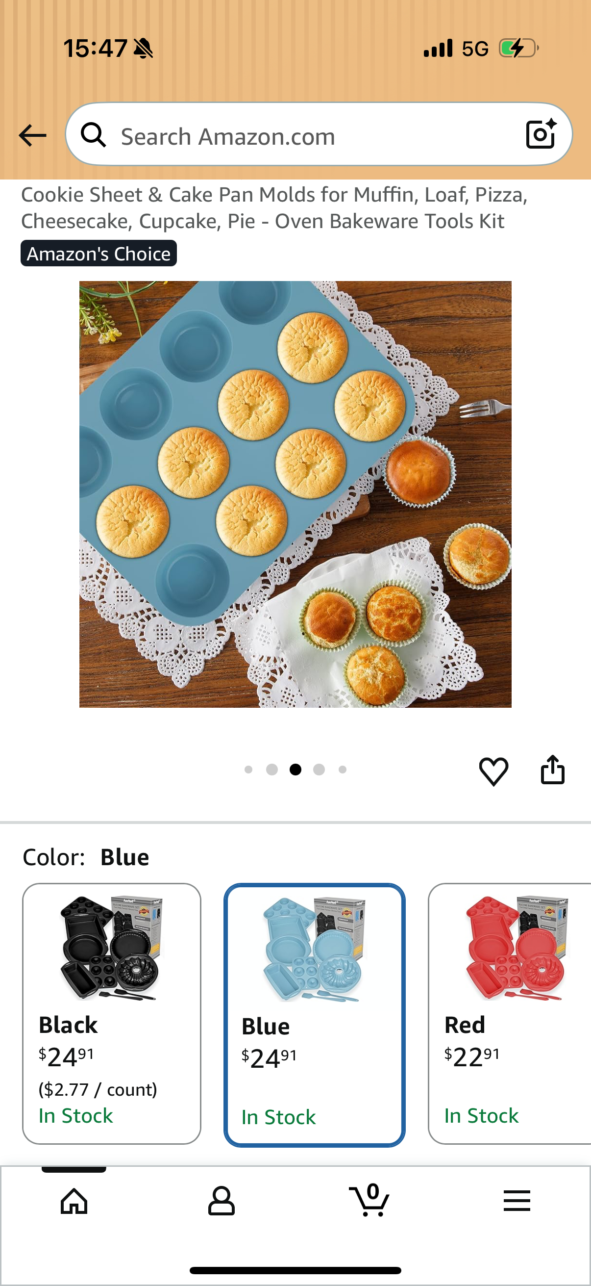 Nonstick Silicone Baking Mat Set, 9-in-1 Heat Resistant Cookie Sheet & Cake Pan Molds for Muffin, Loaf, Pizza, Cheesecake, Cupcake, Pie - Oven Bakeware Tools Kit