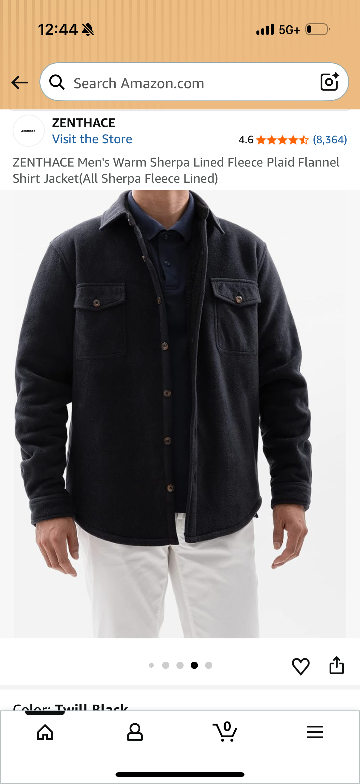Men's Warm Sherpa Lined Fleece Plaid Flannel Shirt Jacket(All Sherpa Fleece Lined) Large