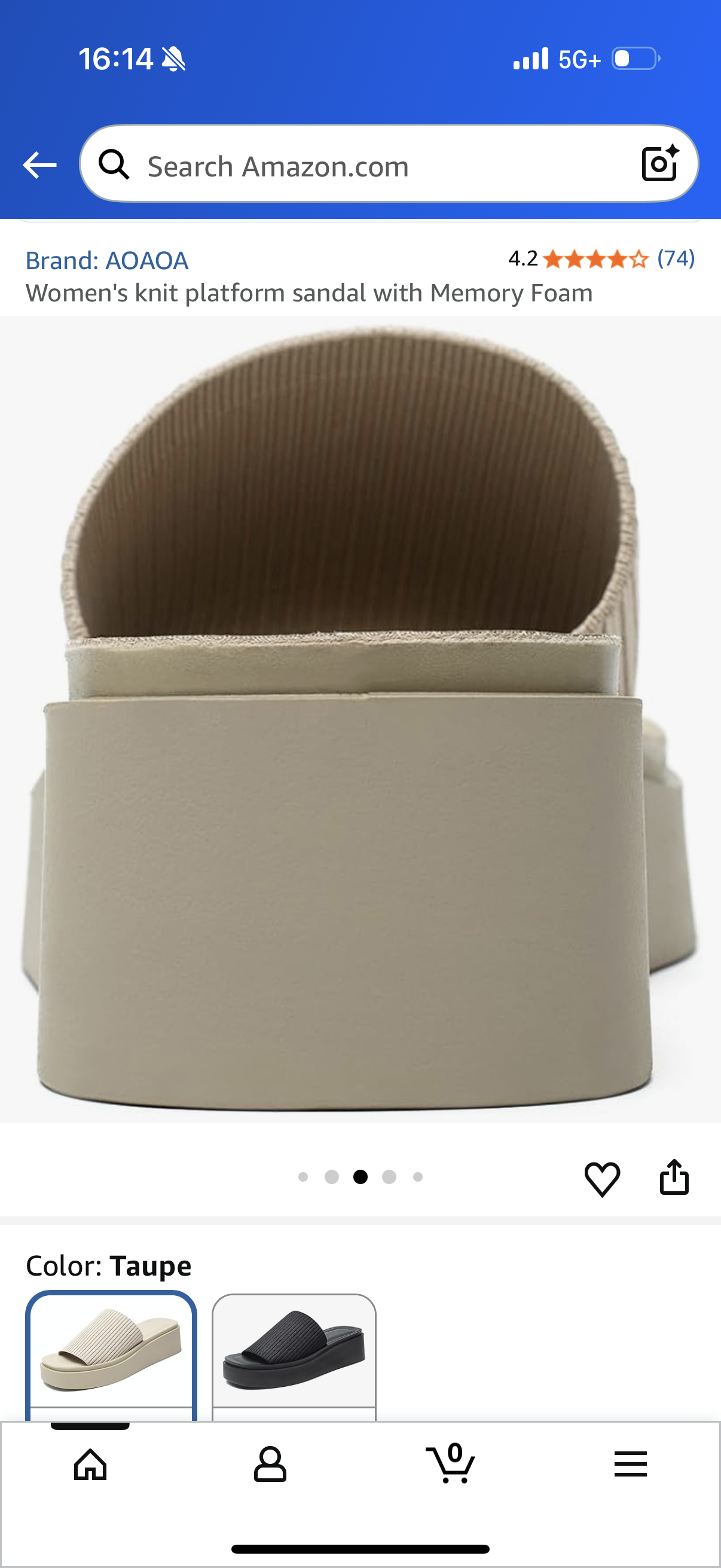 AOAOA Women's knit platform sandal with Memory Foam (Size 11)