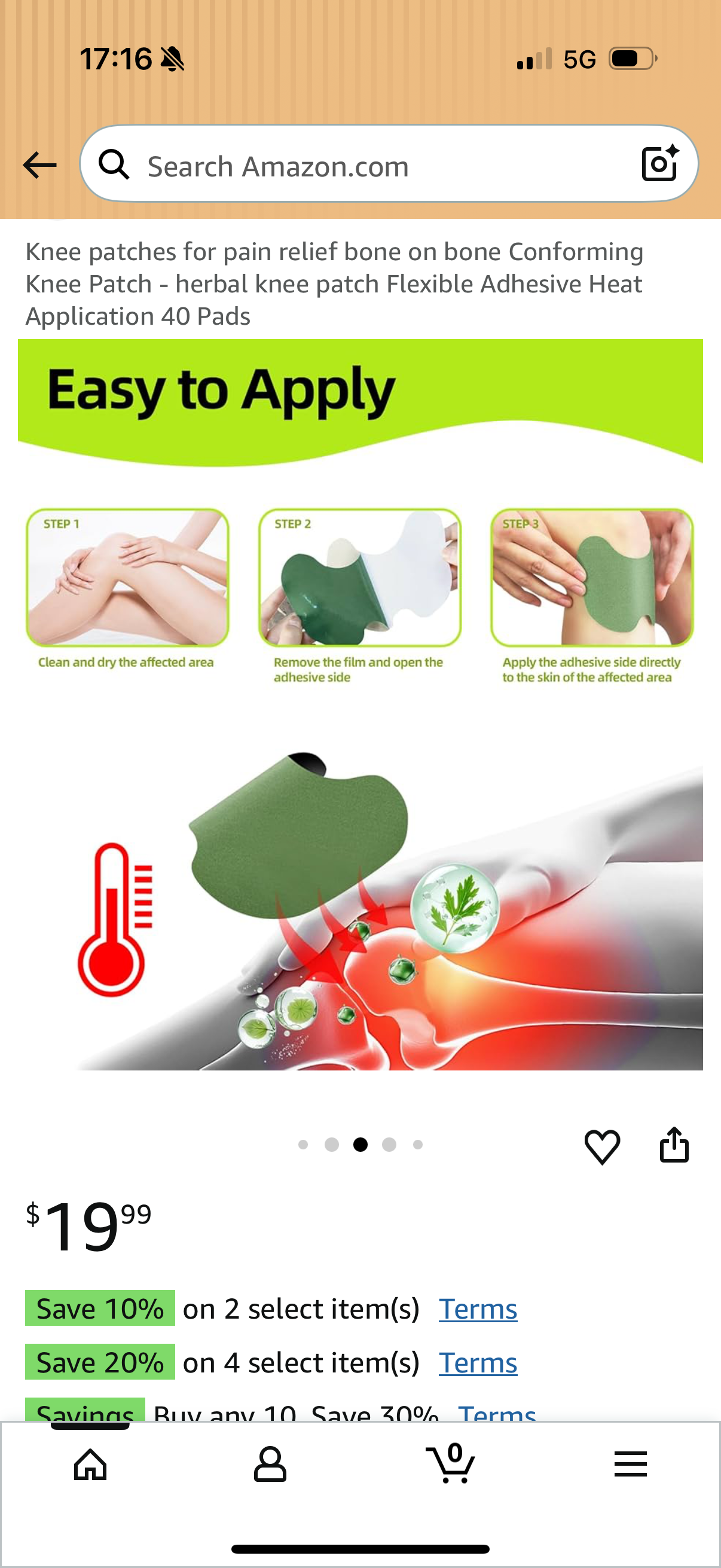Knee patches for pain relief bone on bone Conforming Knee Patch - herbal knee patch Flexible Adhesive Heat Application 40 Pads