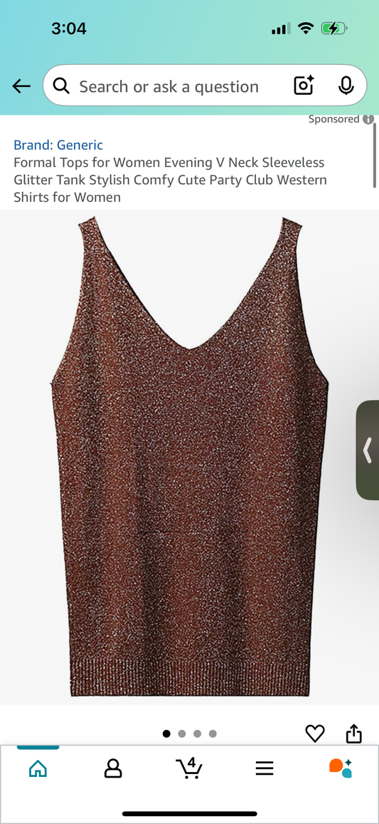 Women's Formal Evening V Neck Sleeveless Glitter Short Dress (Size Medium)