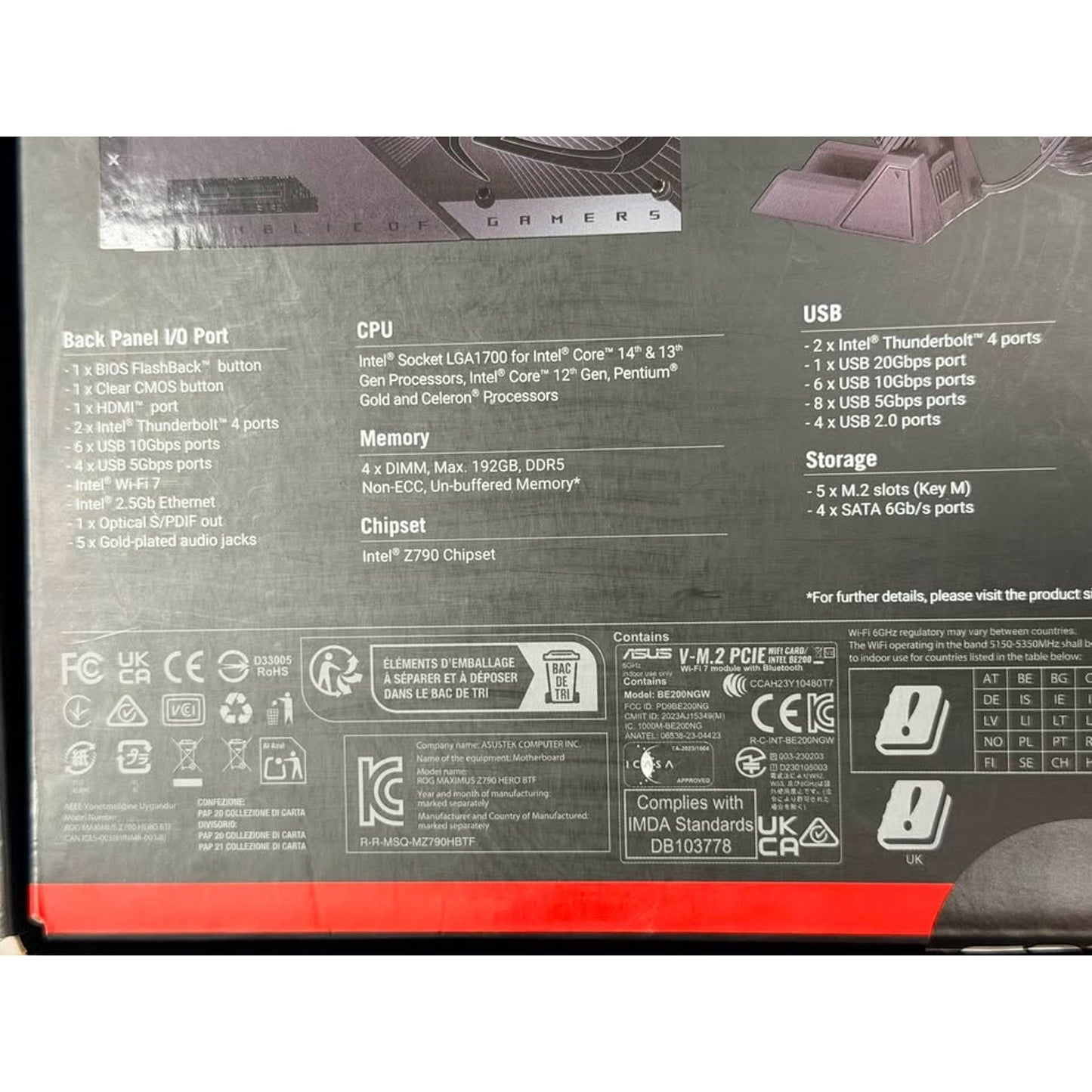 ROG Maximus DDR5 BTF Z790 Hero Motherboard