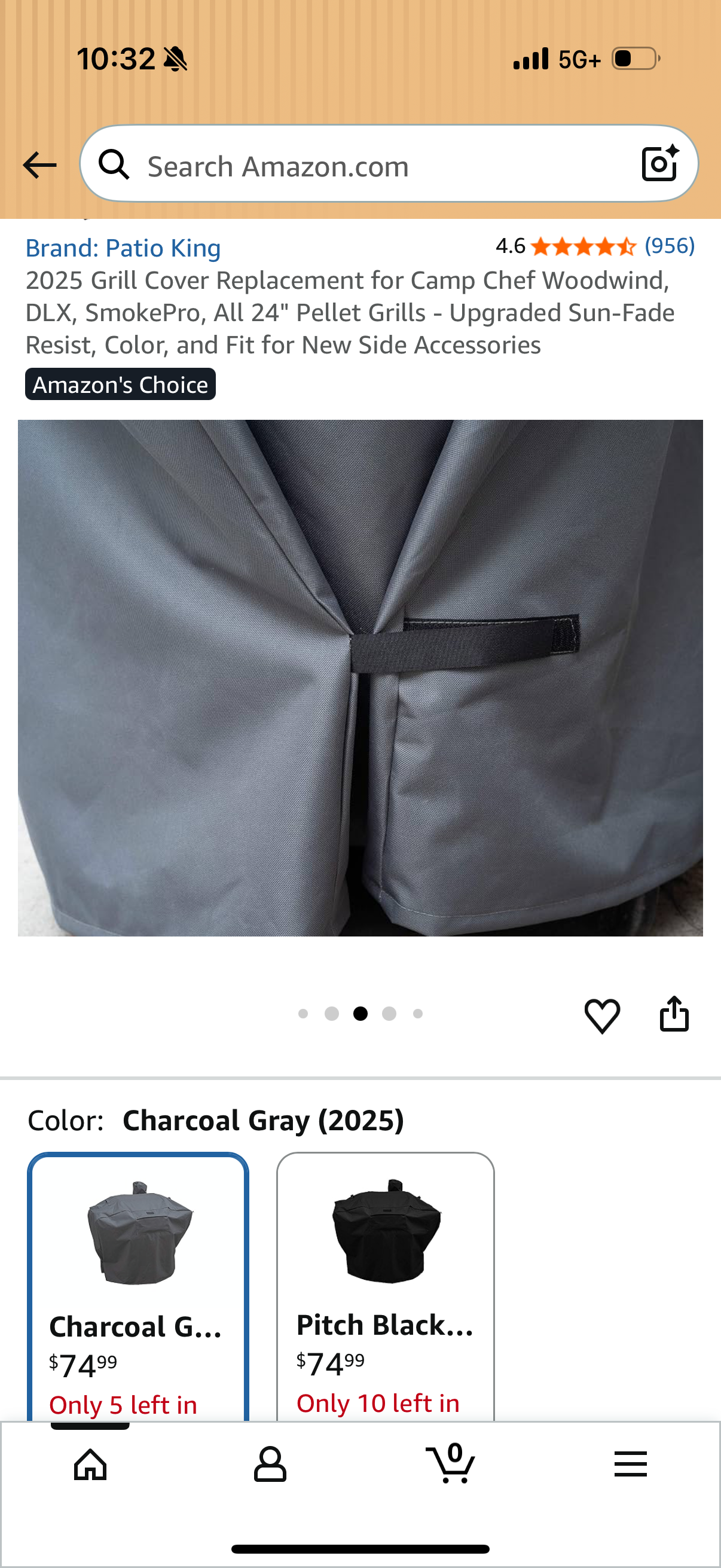 Grill Cover Replacement for Camp Chef Woodwind, DLX, SmokePro, All 24" Pellet Grills - Upgraded Sun-Fade Resist, Color, and Fit for New Side Accessories
